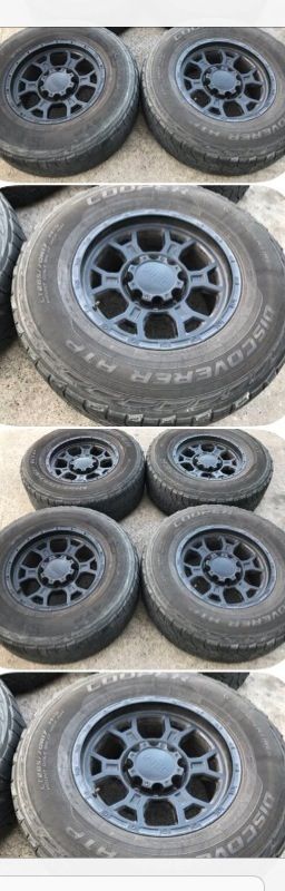 Black V-Tec RIMS + TIRES 8 Lug WHEELS Silverado Sierra Ram 2500 and 3500