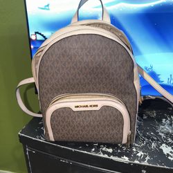 Michael Kors Pink & Brown backpack