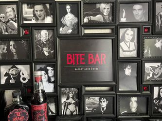 Bite Bar Vampire-Themed Photo Wall Display