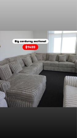 Beautiful big corduroy Sectional