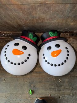 Christmas snowman blow molds
