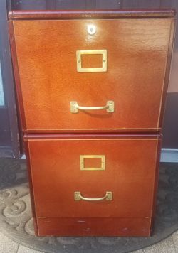 Wooden office cabinet