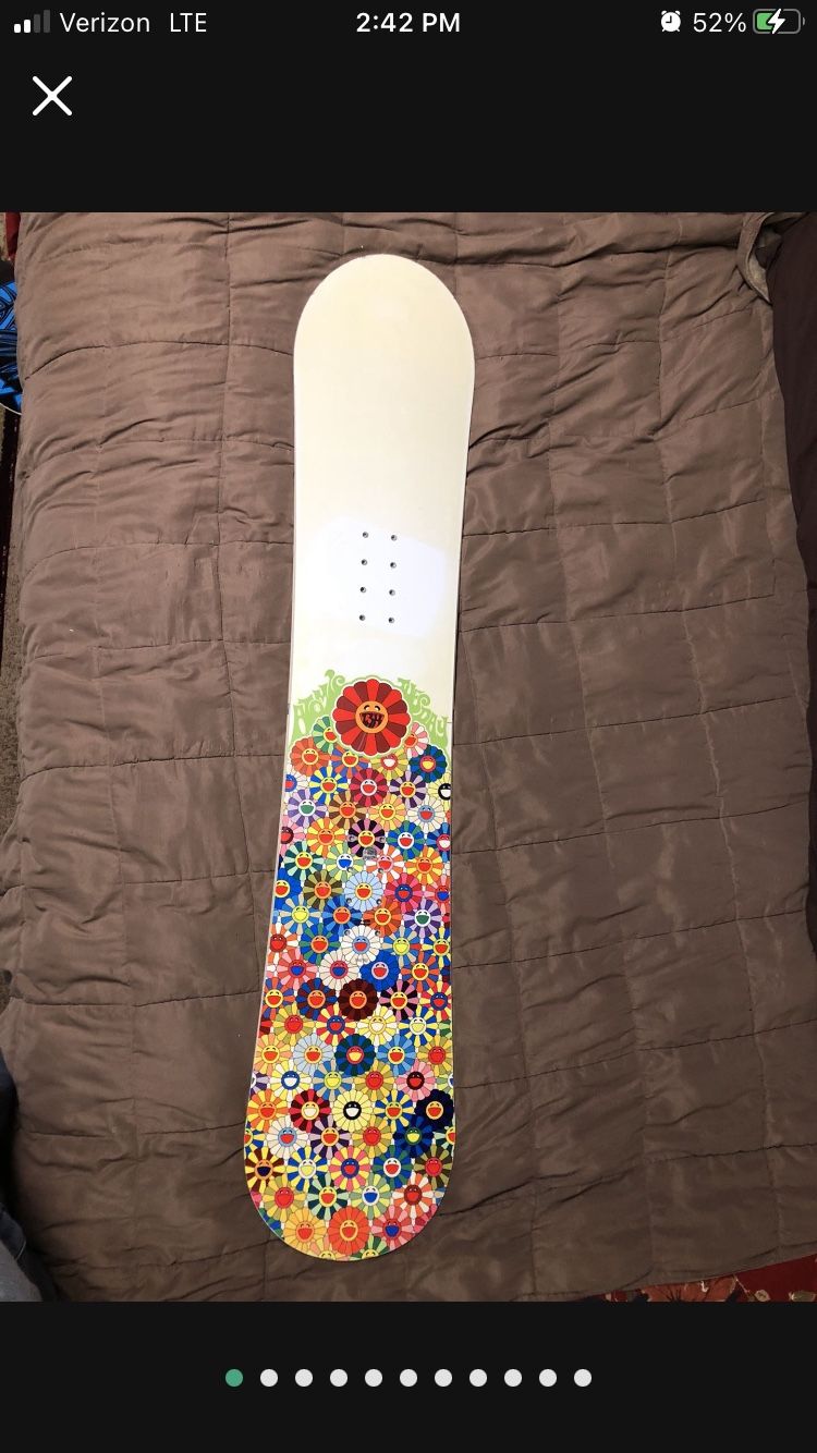 Takashi Murakami Flower SNOWBOARD DECK ATOMIC TUESDAY 134 ART 53" Board RARE !!!