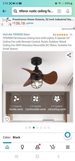 Tiferor Ceiling Fan With Light And Remote