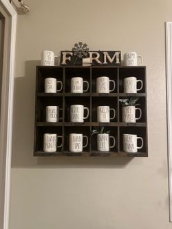 Rae Dunn Cubby hole shelf