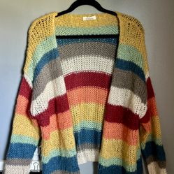 Women’s Rainbow Striped Cardigan