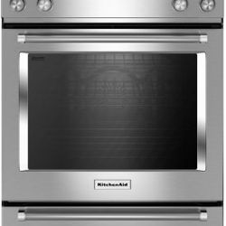 KitchenAid 30" Stainless Steel Electric Smooth-Top Slide-In Range New