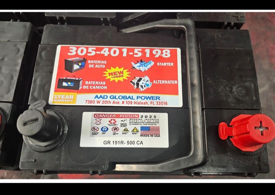 Group-151R, new battery for car, 1-year warranty