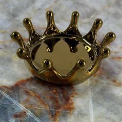 Royal Ceramic Crown Ring Holder Jewelry Stand Holder Trinket Tray Ring Dish For Earring Bracelet Keys Necklace Wedding Birthdays Xmas Gift