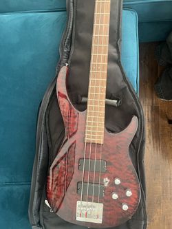 Electric Bass Guitar + Case