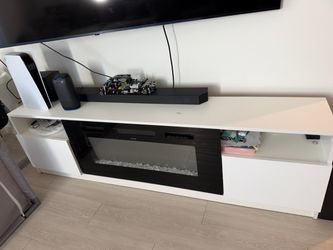 Tv stand with electric fireplace