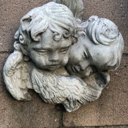  Two Sweet concrete angels? Wrapped in each other’s wings 11 inches wide 11 inches tall