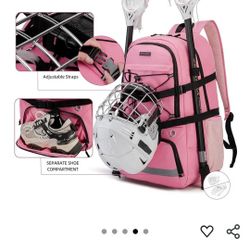 Backpack, Lacrosse Bag. Brand New. Pink. 