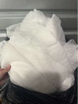 Multiple Yards of Chiffon & Silver Fabric