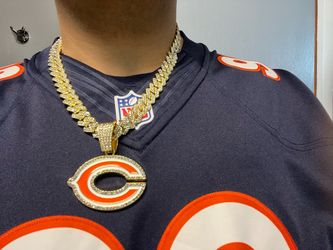 Chicago Bears Iced Out Cuban Link Necklace