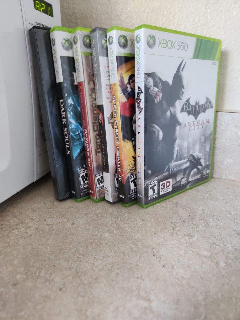 Lot Of 6 XBOX 360 video games. Like New 