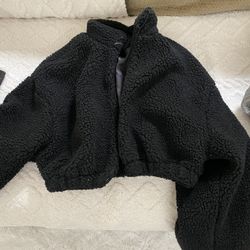 Size Small Cropped Teddy Jacket