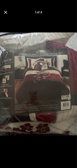 7 PIECE QUEEN COMFORTER SET
