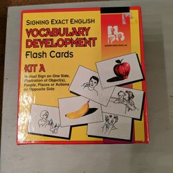 Vintage Signing Exact English Vocabulary Cards Kit A