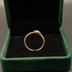 14k Rose Gold Ouroboros Snake Ring Size US 9