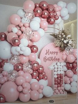 Balloons 102 dusty pink metallic
