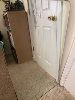 Large Frameless Floor Mirror