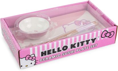 Hello kitty ceramic sushi plate set