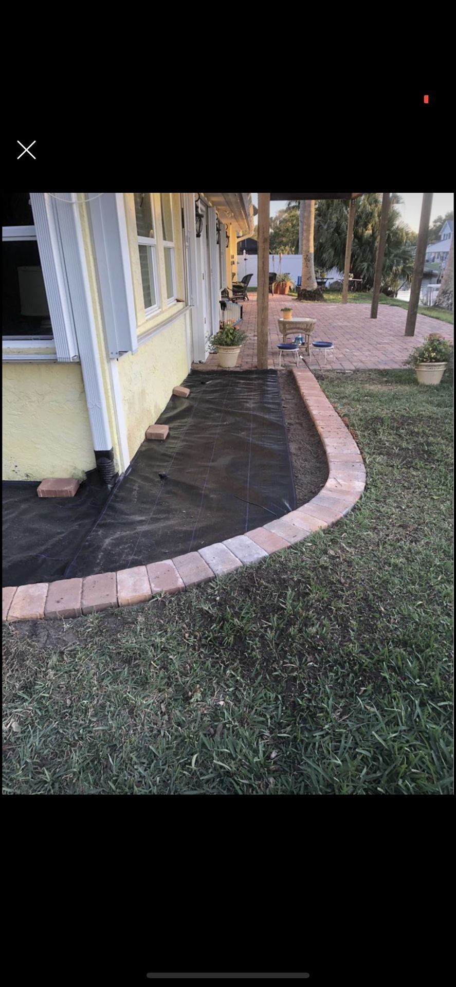 brick pavers & sod