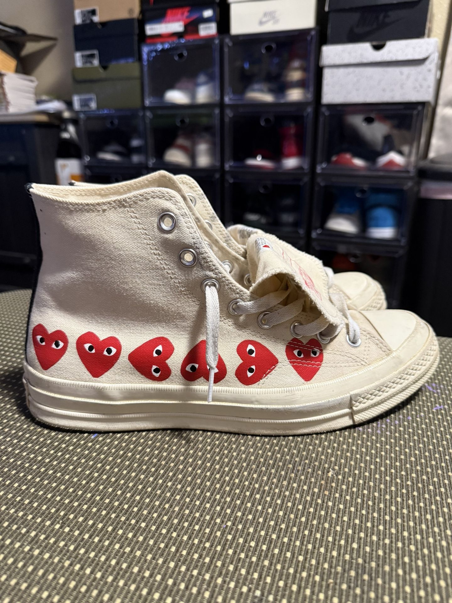 Cdg Converse White Multi Star