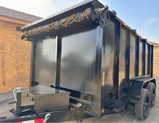 Brand New 12ft Long SCISSOR LIFT Hydraulic Dump Trailer Loaded with Accessories 👍🏻