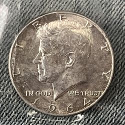3 Kennedy Half Dollars - 90% Silver - 1964