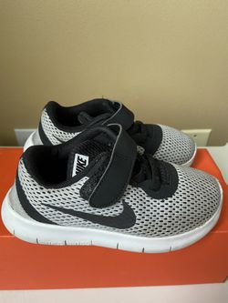 Nike Free RN (TDV) Toddler White/Black Size 10c