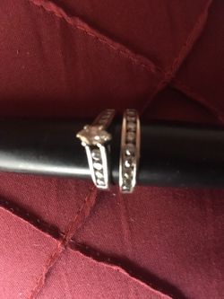 14k/diamond wedding ring set