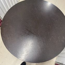 Espresso wood round coffee table