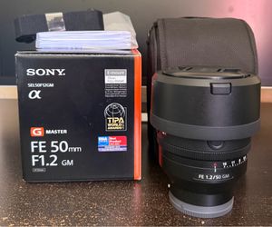 Sony FE 50mm f/1.2 GM Lens (SEL50F12GM) – Excellent Condition – Complete w/ Box & Case