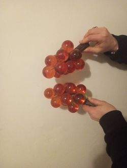 1970s Acrylic Lucid Decorative Grapes