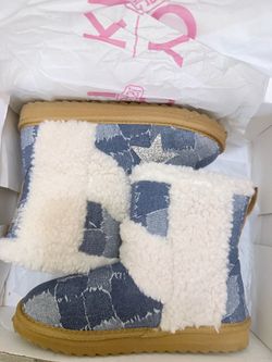 Girls denim boots Size 2