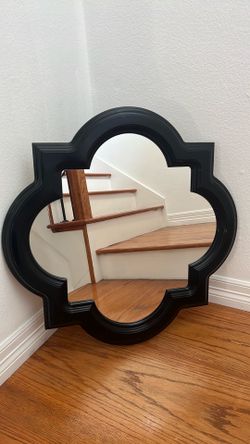 Mirror with black frame