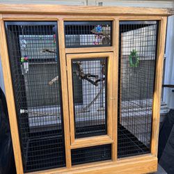 BIG HEAVY SOLID BIRD CAGE DEAL WITH ACCESSORIES!