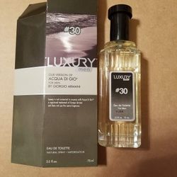 eau de cologne fragrances for men
Luxurys version #30 of Acqua di gio for men 
Please go to my page and see other items that I have listed thank you f