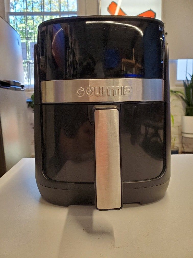 Gourmia 3qt Digital Window Air Fryer with 8 Presets & Guided Cooking: 1200W, Dishwasher-Safe Parts $35