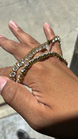 Lab Grown Diamond Tennis Chain / Necklace - 14K Yellow Gold