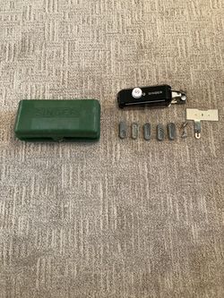 Vintage Singer Buttonholer Attachment Set No. 160506 with Green Case & Cams