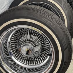 13 Inch 100 Spoke Lowrider Wheels And Tires
