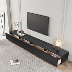 Expendable Floor TV Stand with 4 Drawers W: 94.8 x D: 16” x H: 10.8”