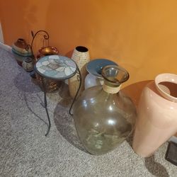 7 vases and a plant stand......everything for $50