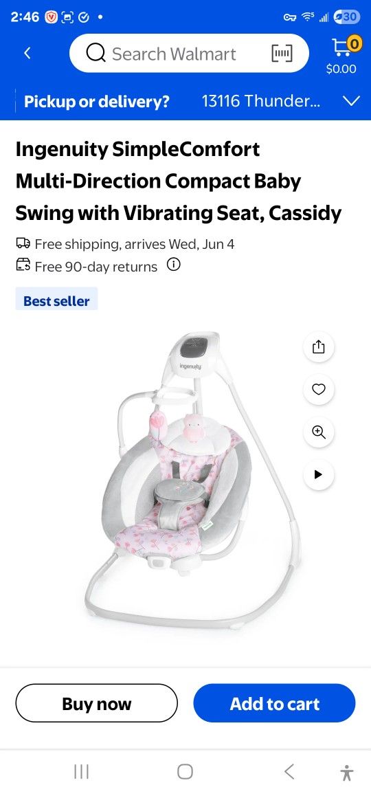 Ingenuity Muti Position baby Swing