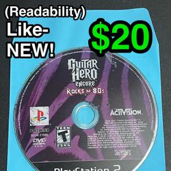 🎸 Like-NEW Guitar Hero Encore: Rocks the 80s – PS2 Game (Playstation 2) 🎸