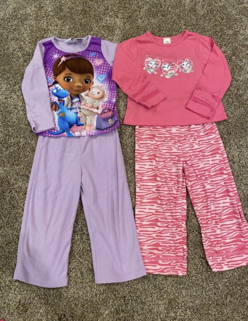 Toddler Girls 4T fall pj lot