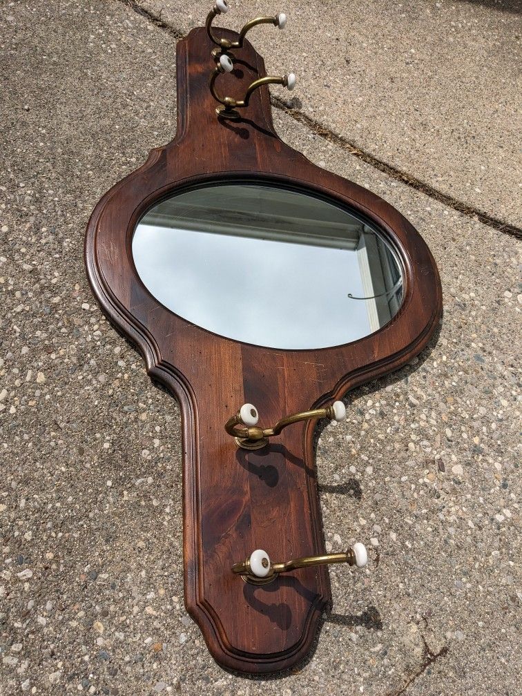 Ethan Allen Mirrored Coat Rack